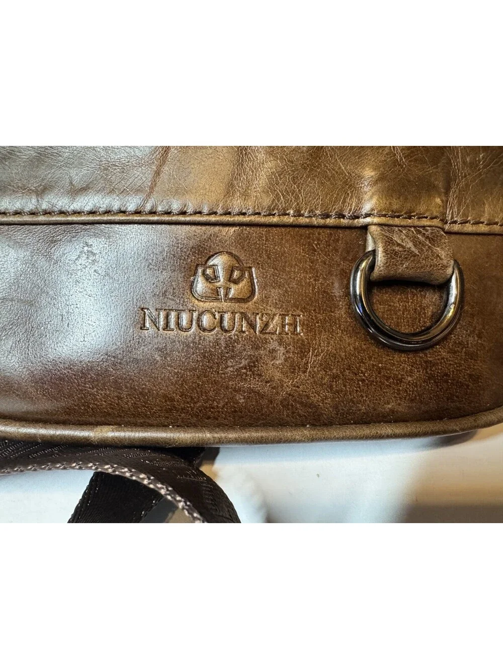 Genuine Leather NIUCUNZH Vintage Style Fanny Pack Waist Pack Brown NWOT
